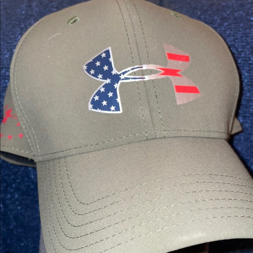 Under Armour Green Cap with Flag Logo